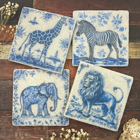 Jungle Delft Style Coasters
