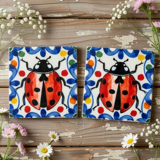 Ladybird Natural Stone Coasters