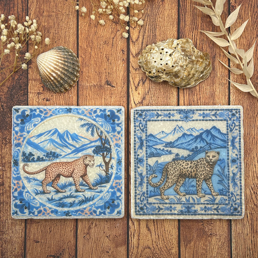 Leopard Antique style Coasters
