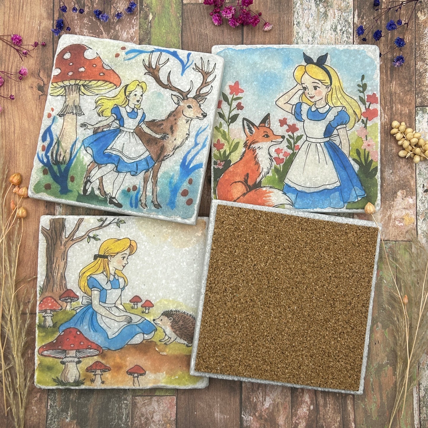 Alice in Wonderland Stone Coasters