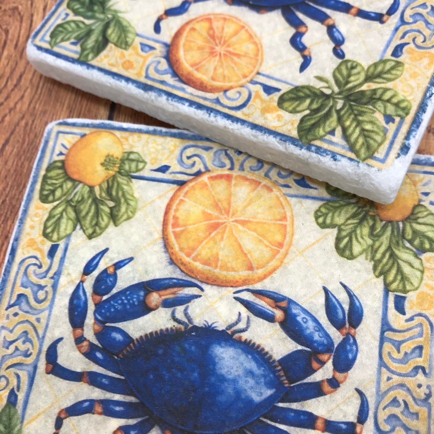 Moroccan Crab Natural Stone Coasters