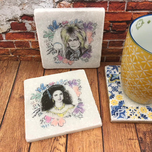 Labyrinth Natural Stone Coasters