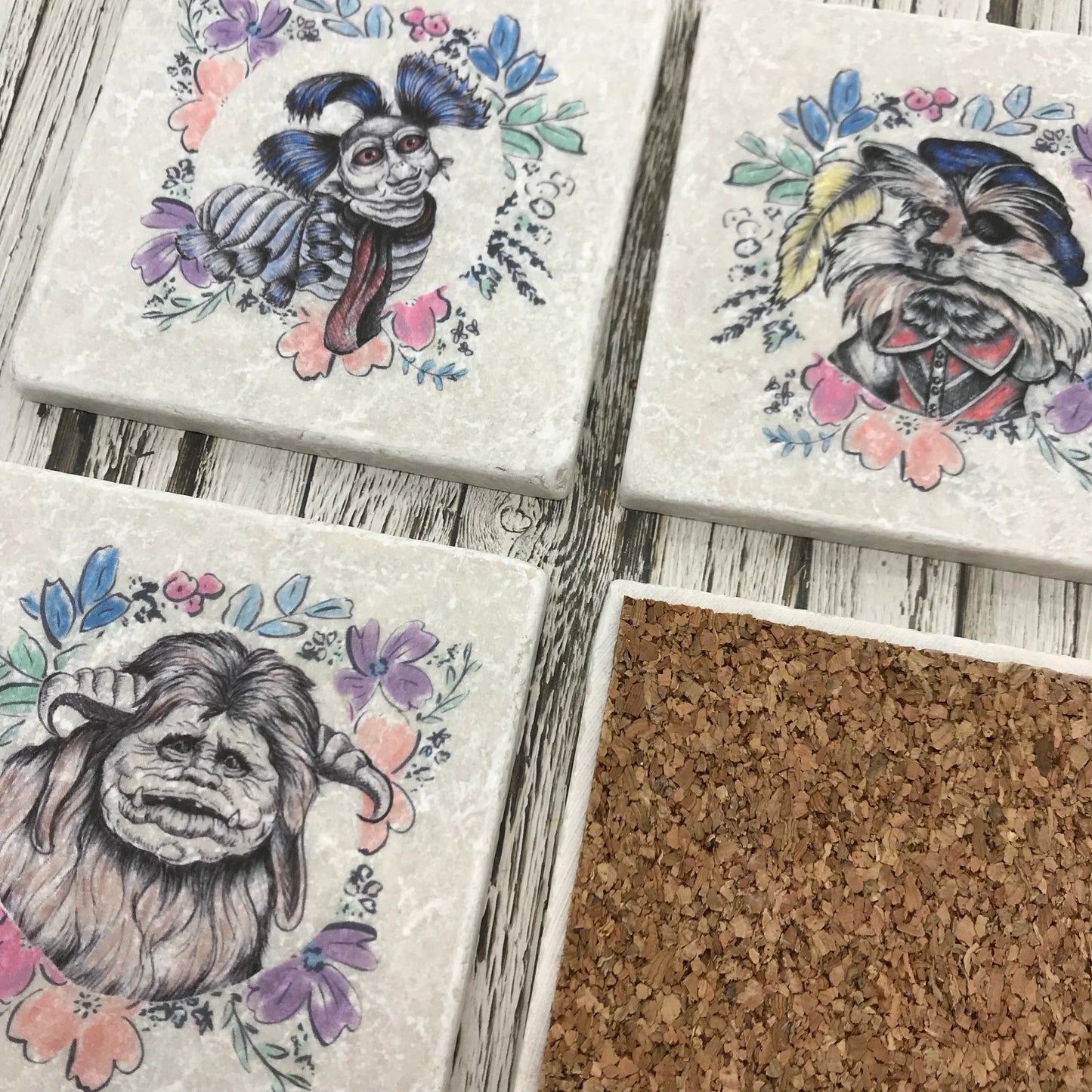 Labyrinth Natural Stone Coasters