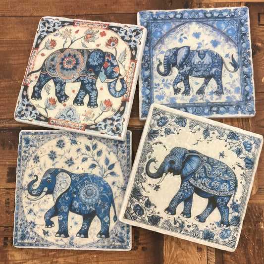 Indian Elephant Stone Coasters