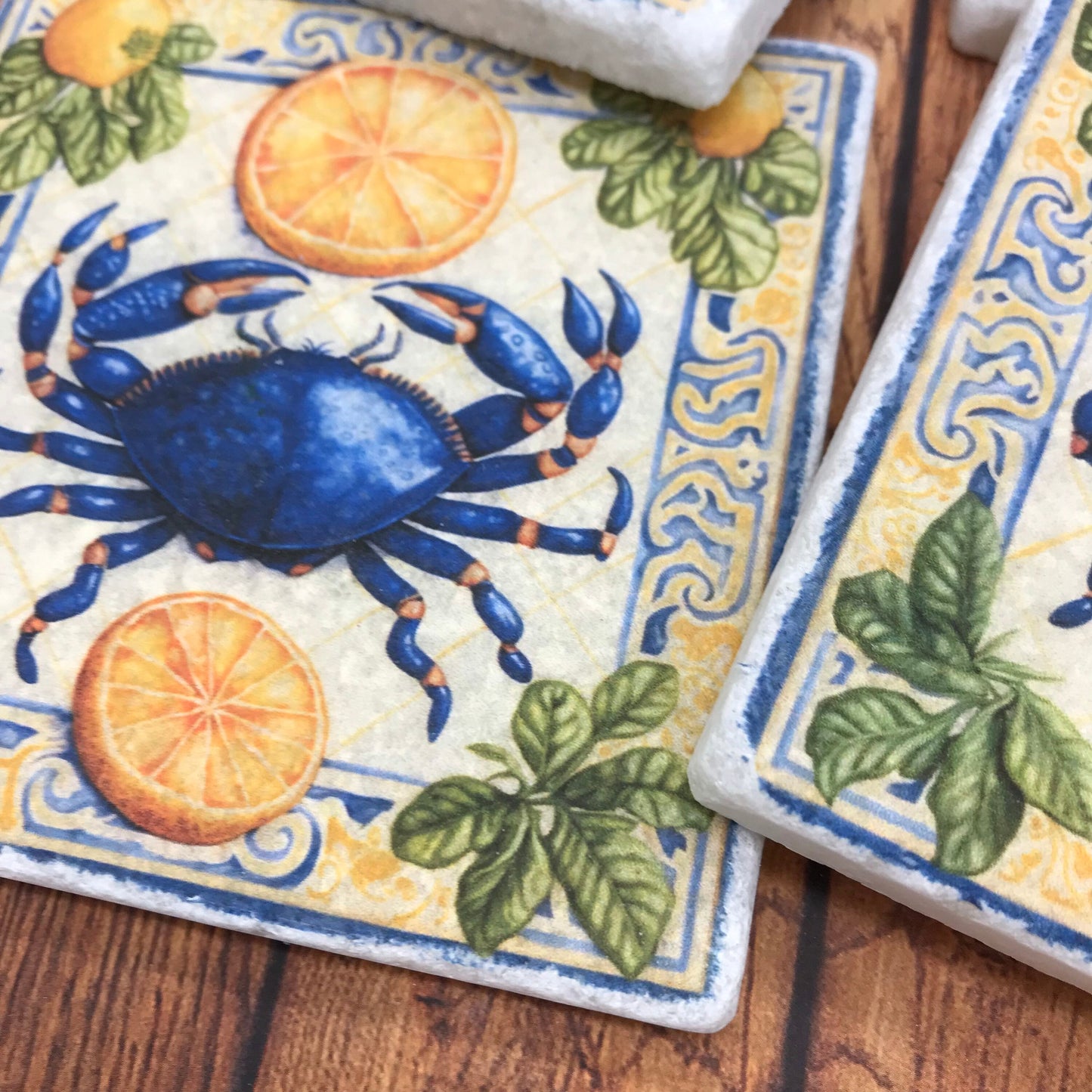 Moroccan Crab Natural Stone Coasters