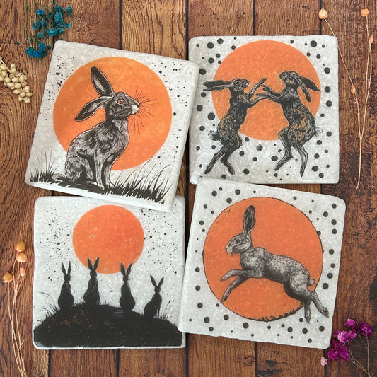 Moonlit Hares