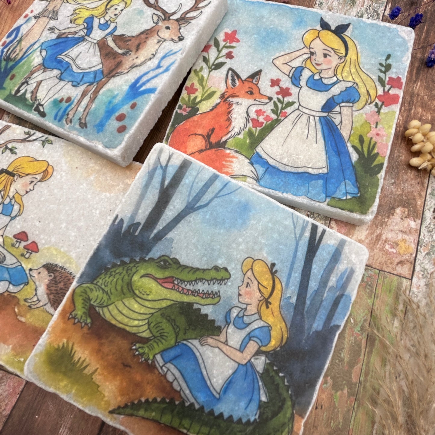 Alice in Wonderland Stone Coasters