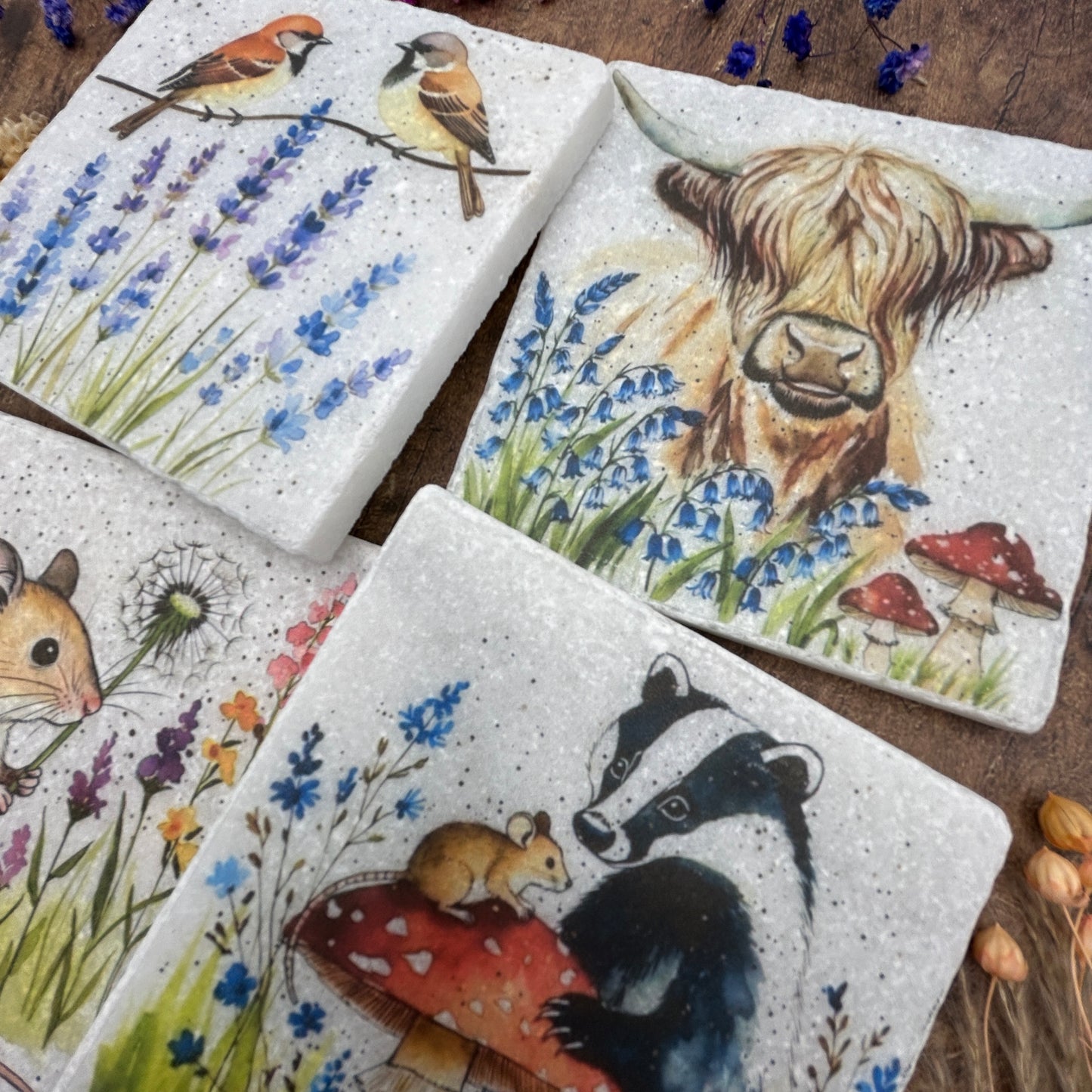 Countryside Companions Collection Stone Coasters