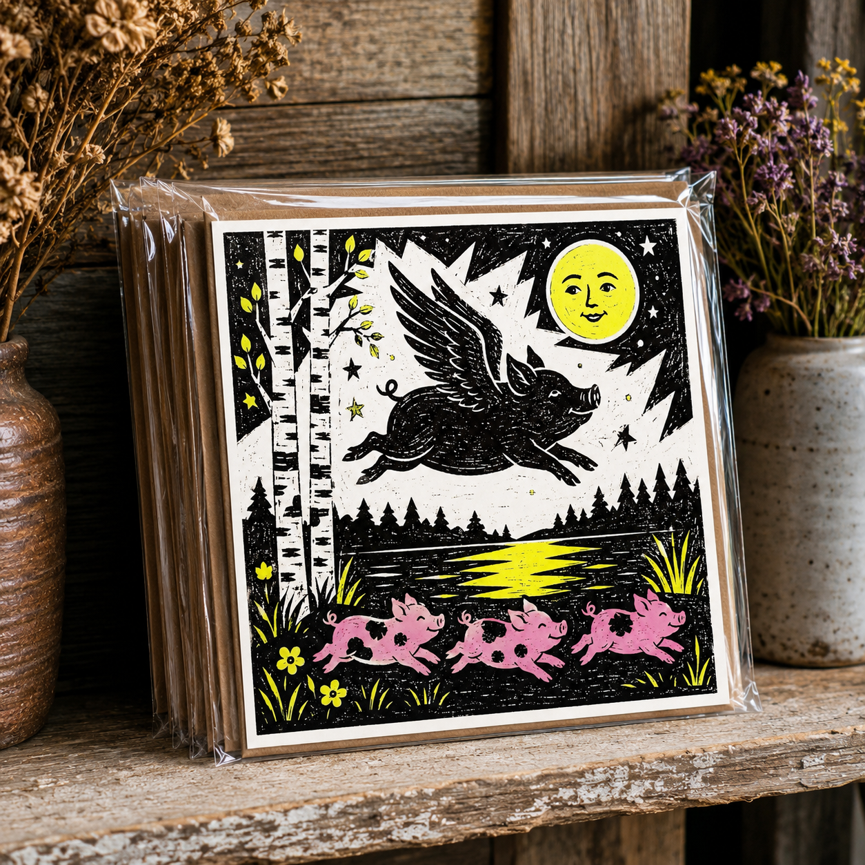 When pigs fly Greeting Card