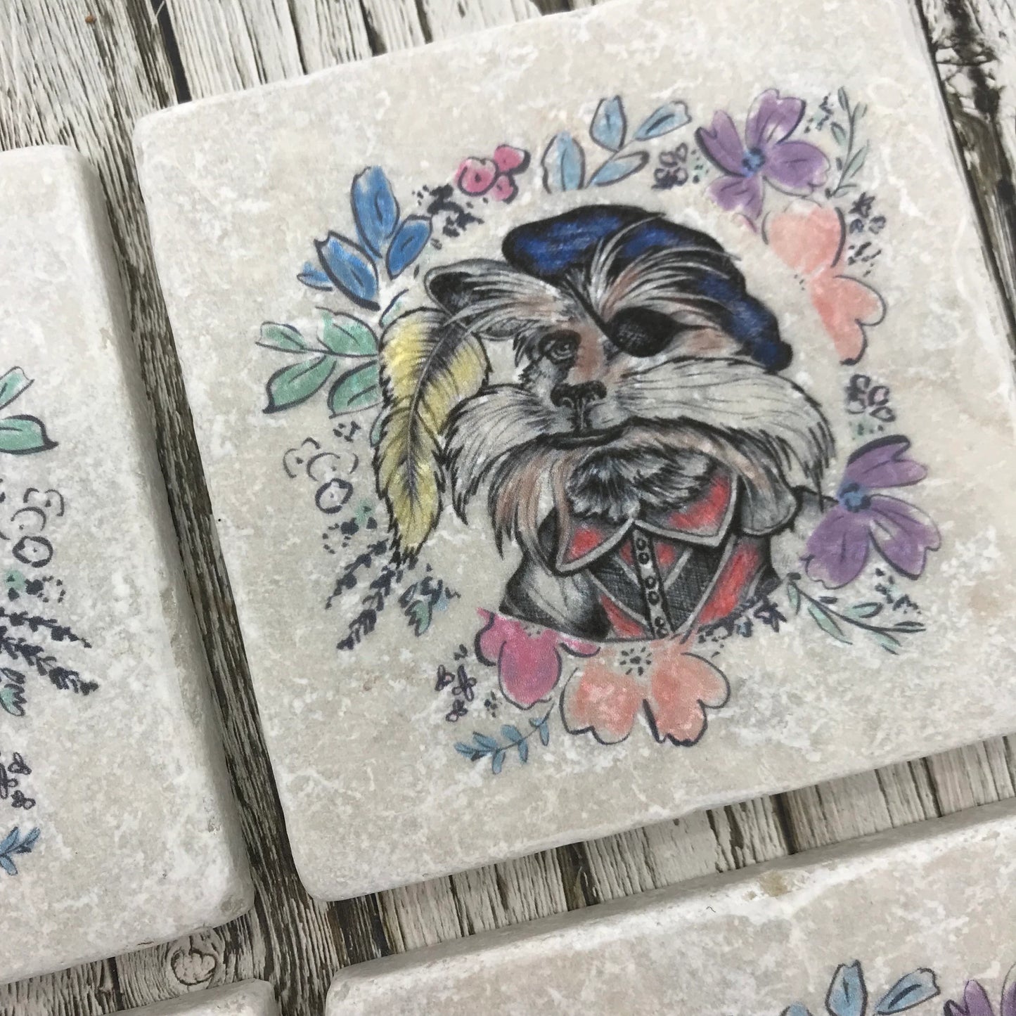 Labyrinth Natural Stone Coasters