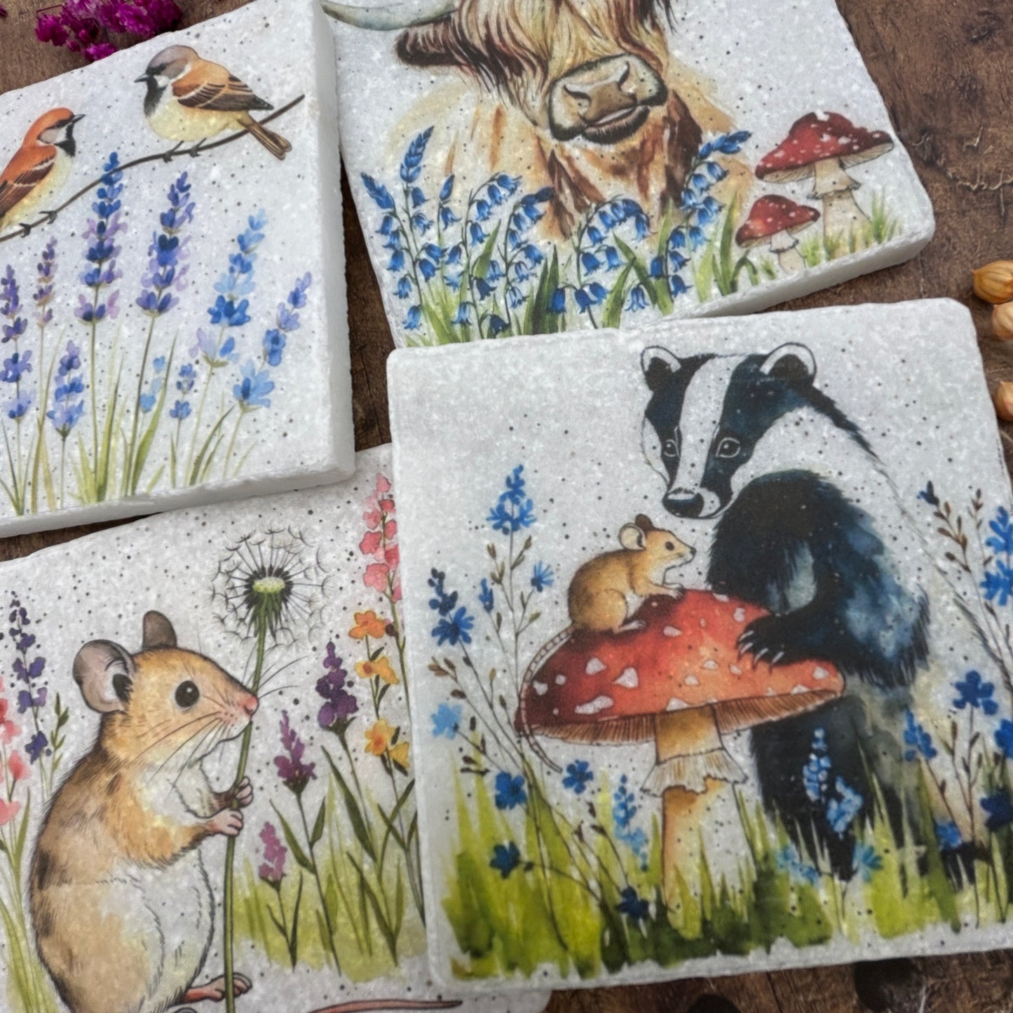 Countryside Companions Collection Stone Coasters
