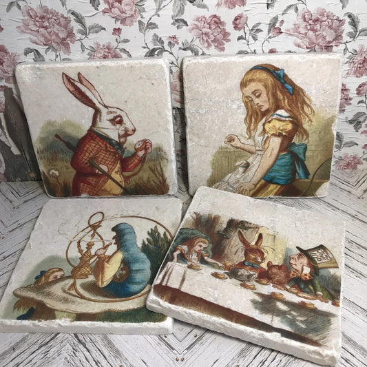 Vintage Alice in Wonderland Coasters