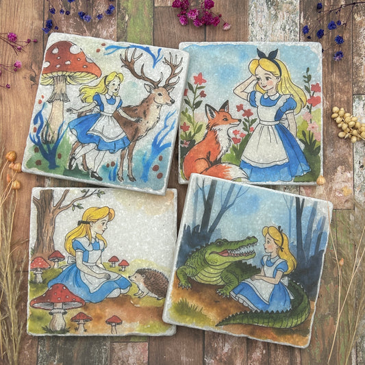 Alice in Wonderland Stone Coasters