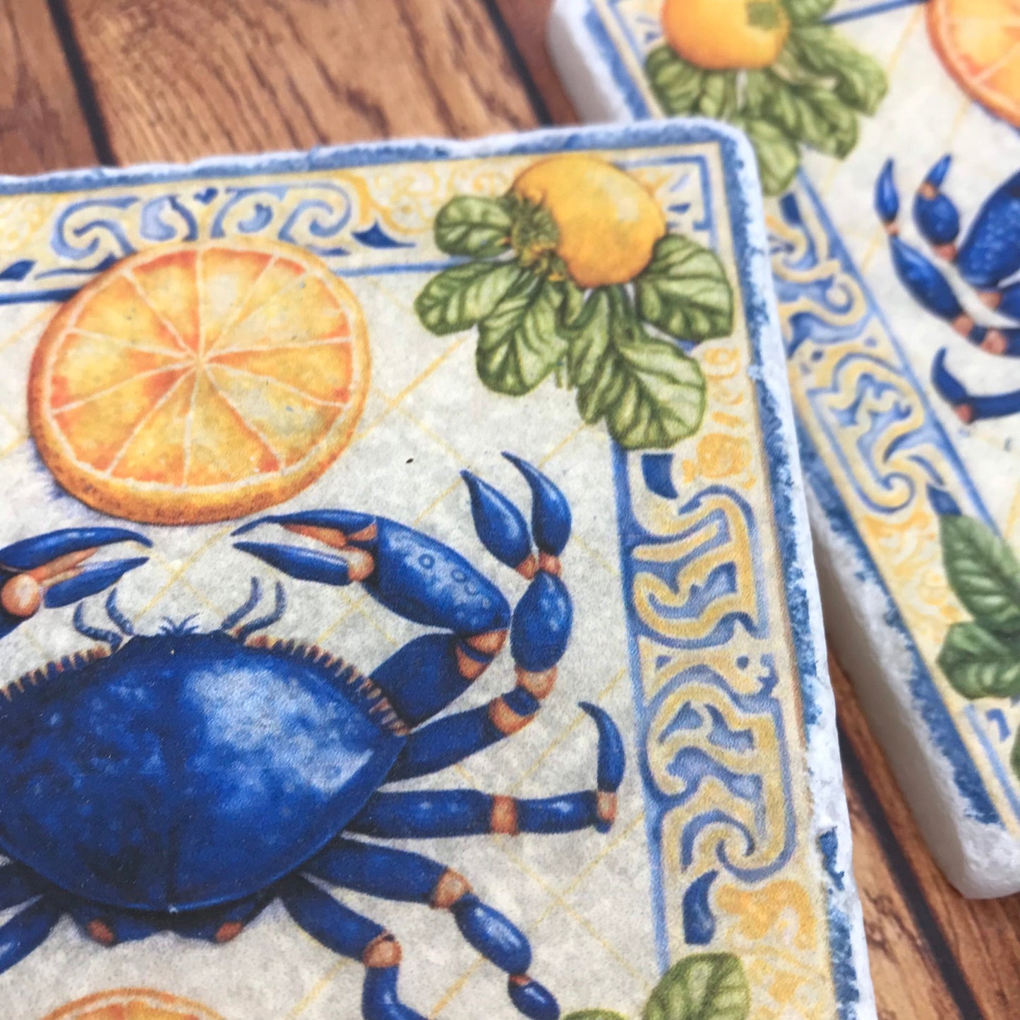 Moroccan Crab Natural Stone Coasters