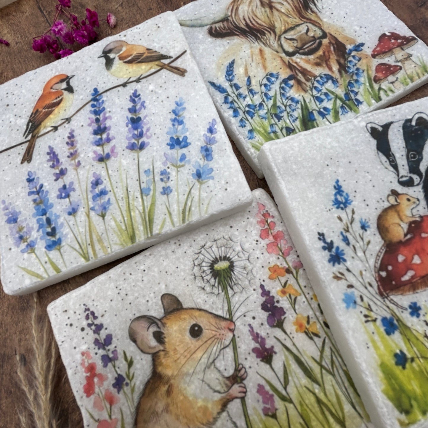Countryside Companions Collection Stone Coasters
