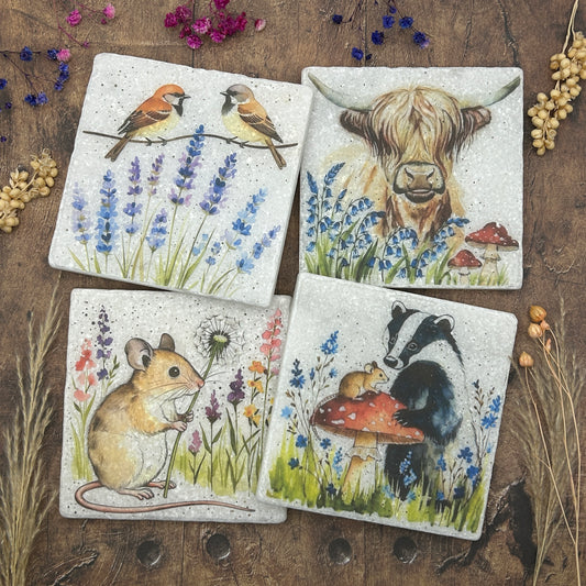 Countryside Companions Collection Stone Coasters