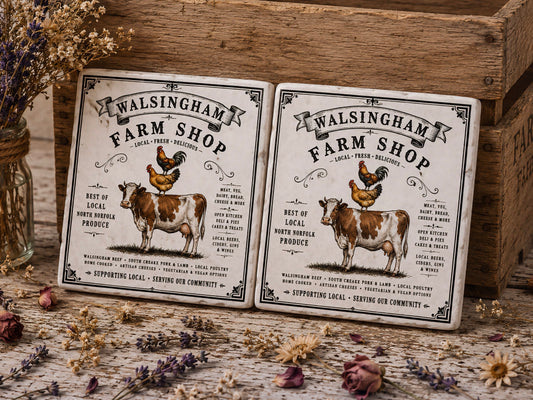 Walsingham Farm Shop Natural Stone Coasters