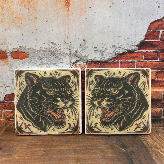 Traditional Panther Coasters