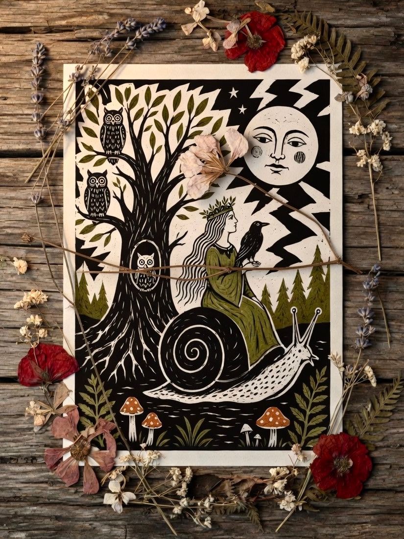Forest Queen of the midnight Woods A4 Print