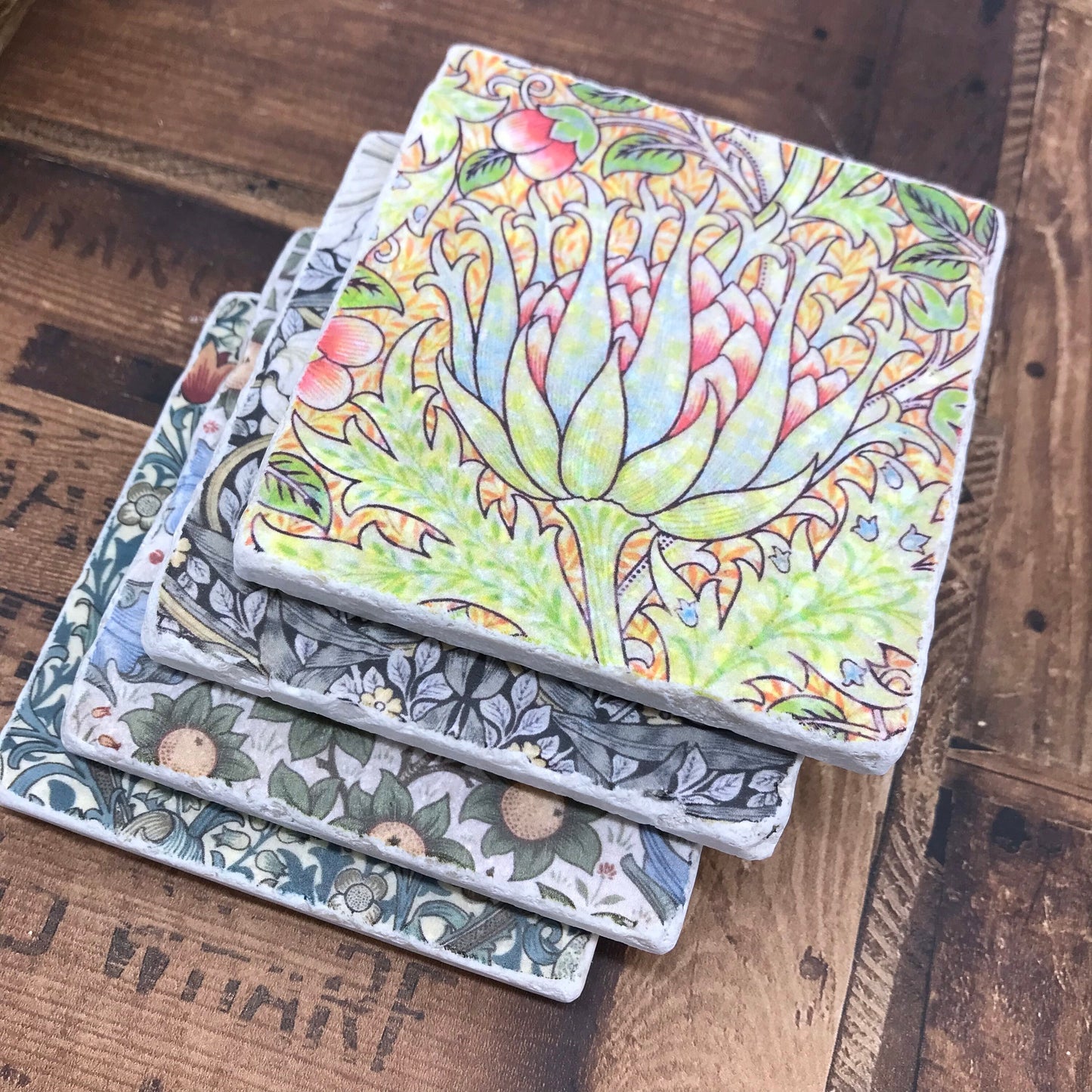 William Morris Stone Coasters