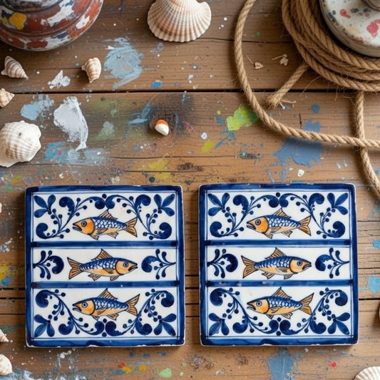 Fish Natural Stone Coasters