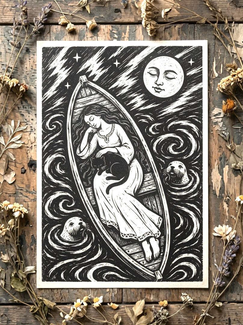 Between the Moon & Sea A4 Print