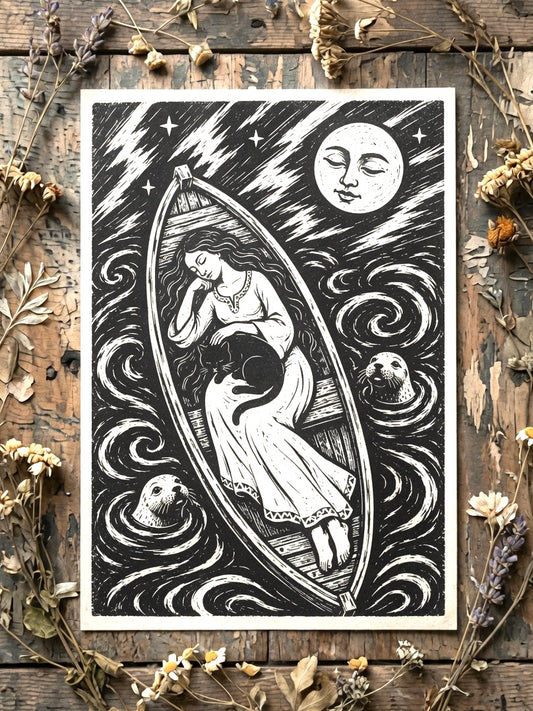 Between the Moon & Sea Print
