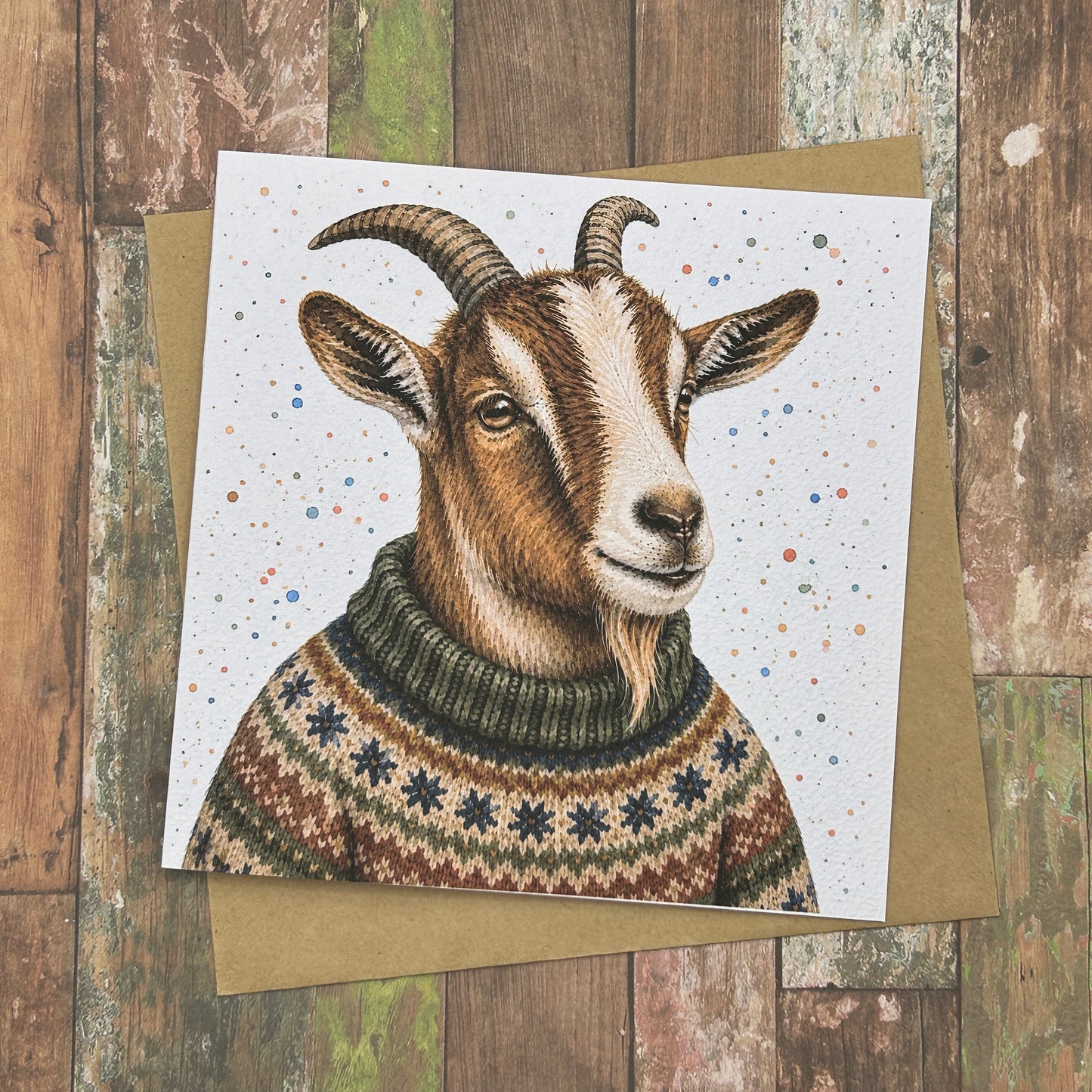 The Cosy Goat Greeting Card