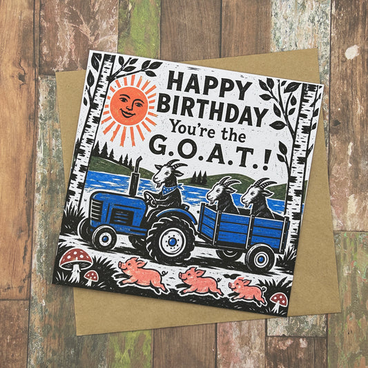 Tractor Ride Birthday Card