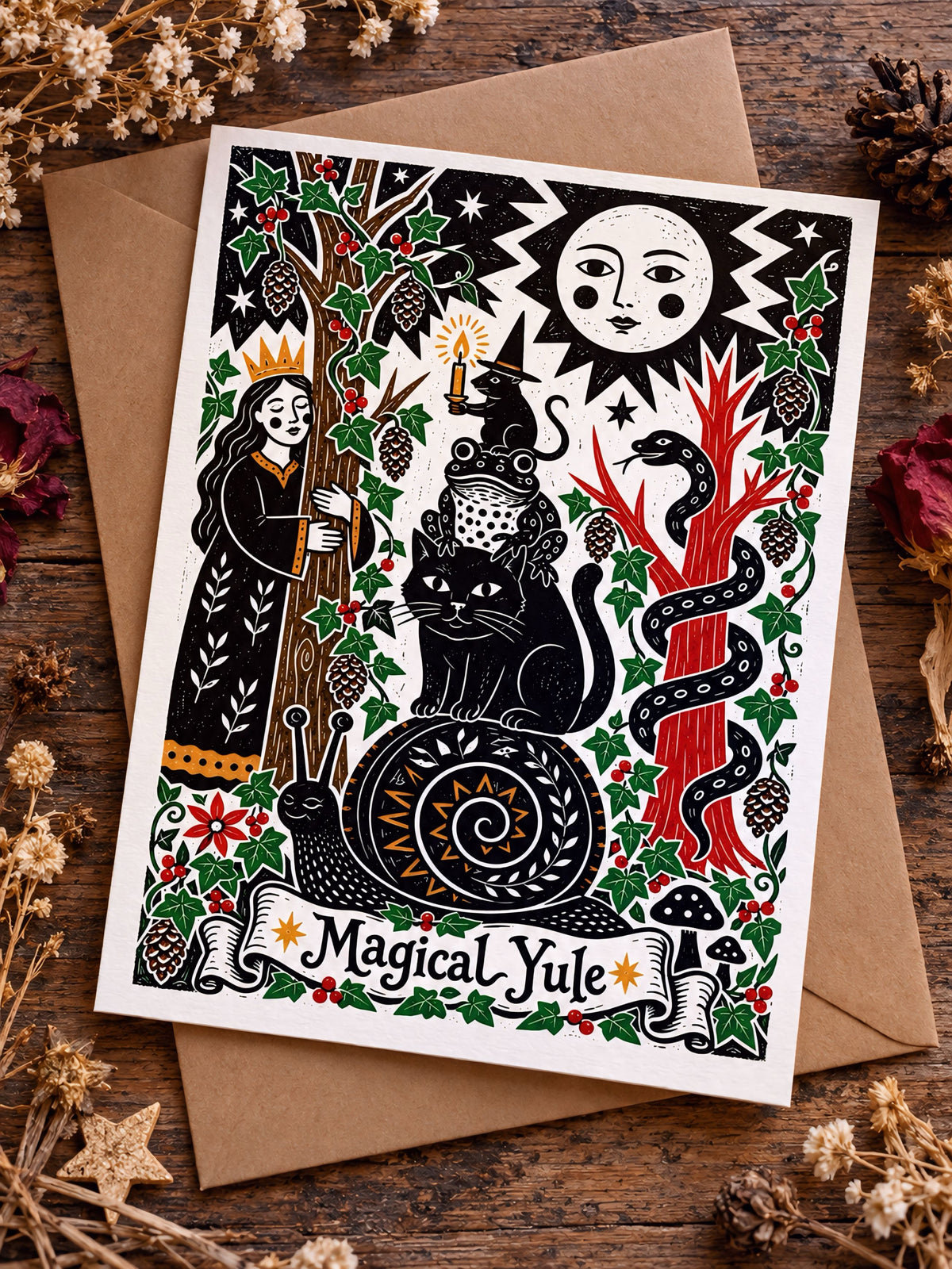 Woodland Magical Yule Card