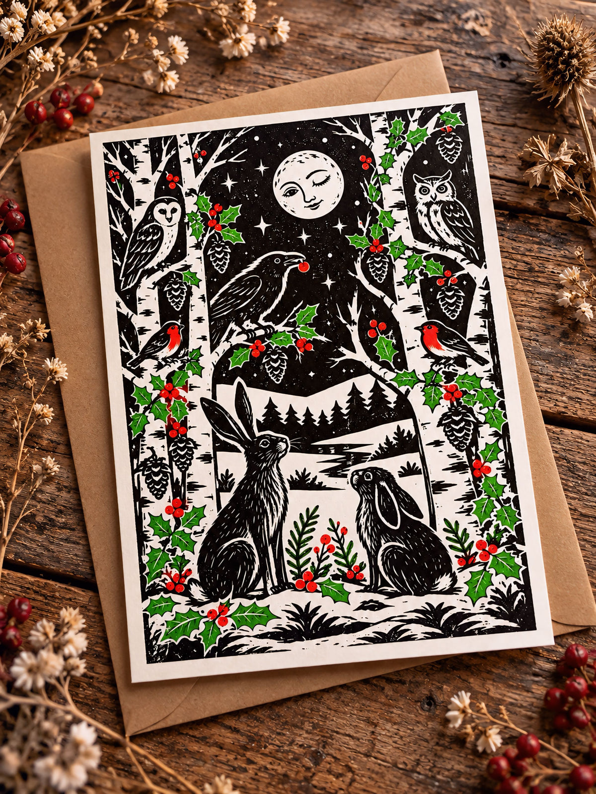 Winter Woodland Magic Yule Card