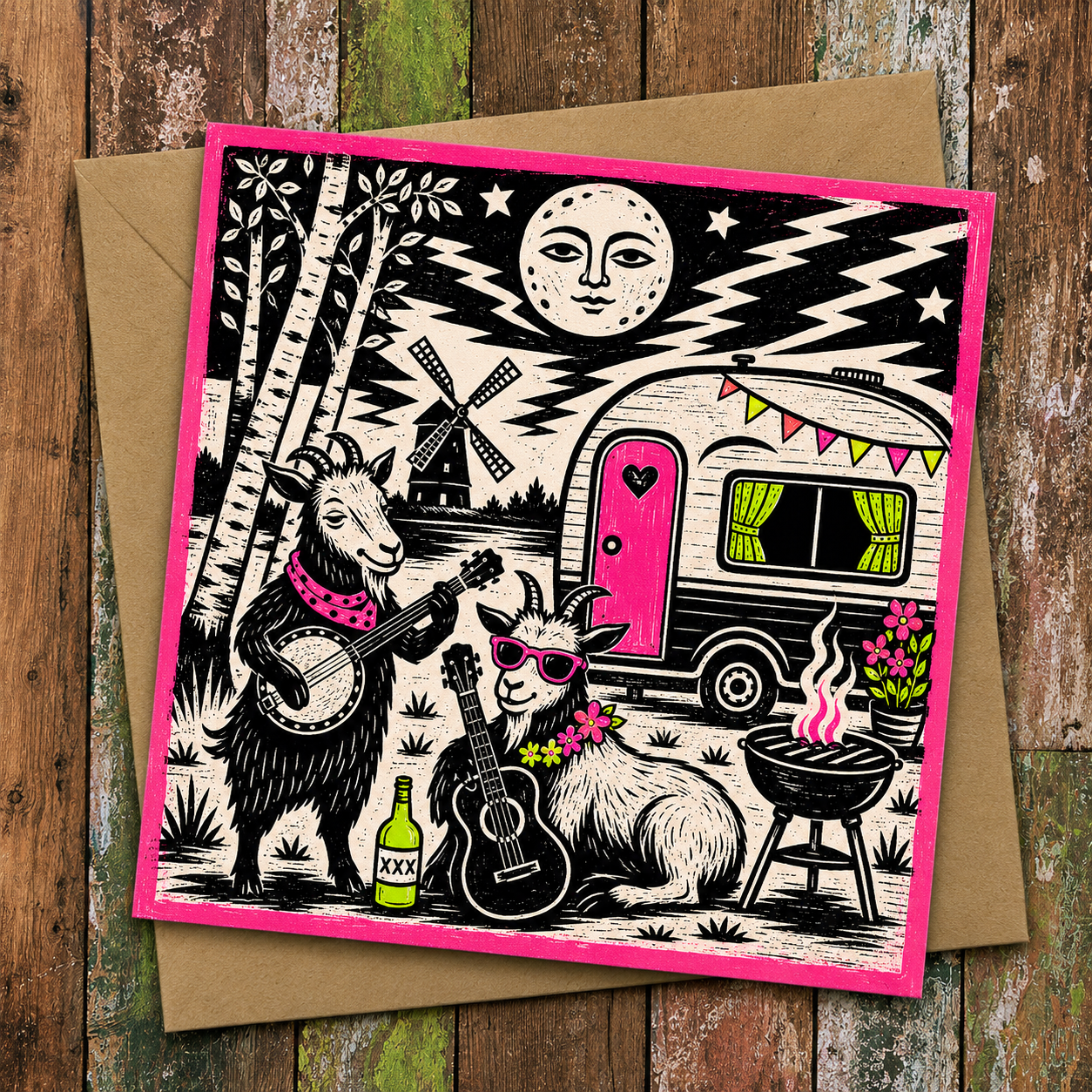 Happy Campers Greeting Card