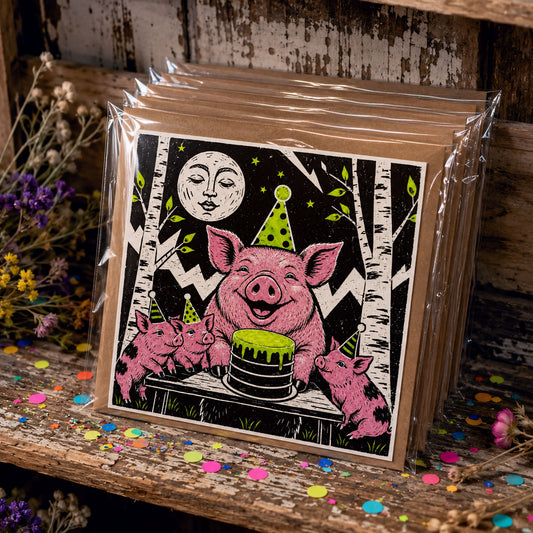 Party like a pig birthday Card